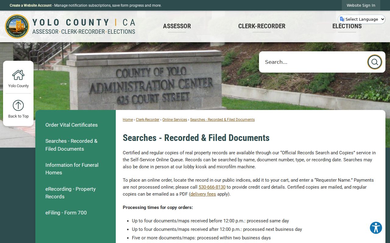 Davis street directory Yolo recorded document search